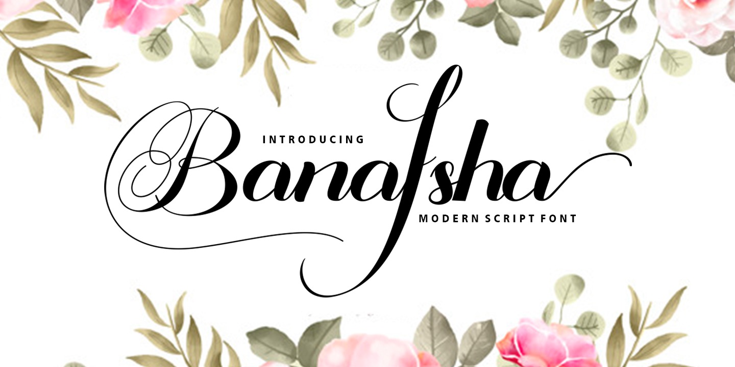 Schriftart Banafsha Script